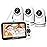 OKAIDI Video Baby Monitor with 3 Cameras, 5 Display Baby Monitor No WiFi, 30H Battery and 1000ft Range, 2-Way Talk, 8 Lullabies, Remote Pan-Tilt-Zoom Baby Camera for Baby/Pet/Elderly