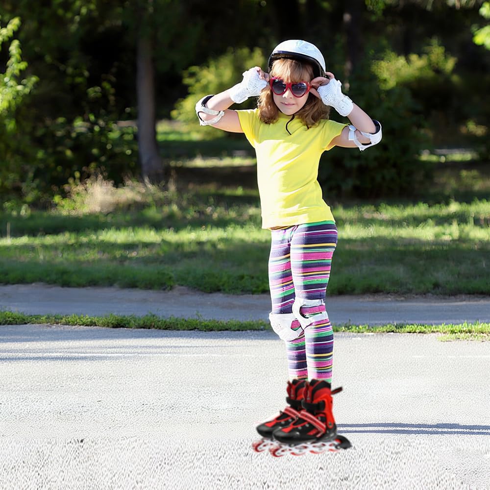 Rollers en Ligne pour Enfants Filles et garçons, Taille réglable, pour Enfants, Adolescents, Adultes, Débutants, Patins à roulettes pour l'intérieur et l'extérieur