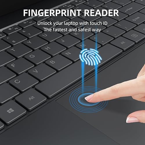 Miniatura 5 de Morostron Laptop con pantalla táctil de 15.6 pulgadas, 16 GB de RAM, 1 TB SSD 1080P FHD, Windows 11 Intel Quad-Core, portátil de metal completo con