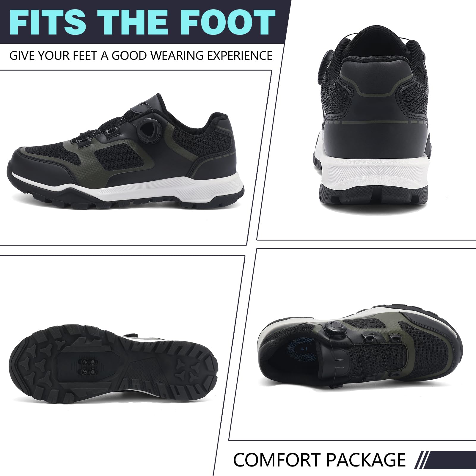 LZQpearl Męskie buty rowerowe, szosowe buty do jazdy na rowerze górskim, spin shoestring, kompatybilne z wyglądem SPD SPD-SL Delta Cleats spinning peloton buty