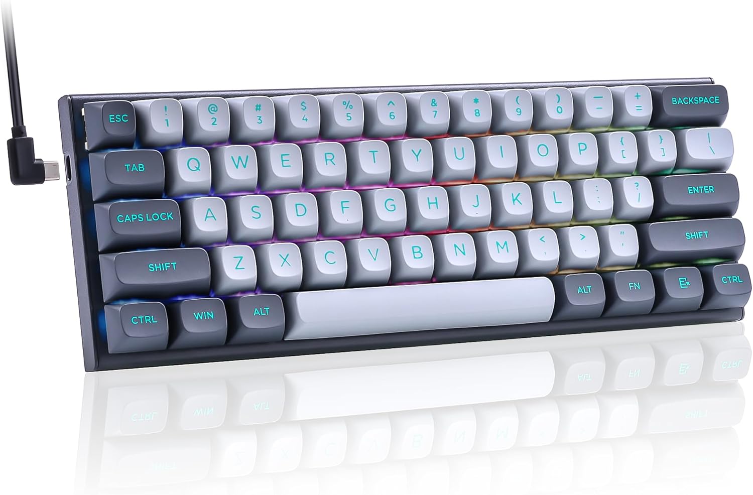 E-YOOSO Hz-61 60% RGB Mechanical Gaming Keyboard Wired, Magnetic Switc…