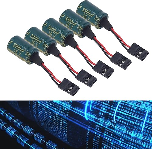 Miniatura 5 de Pilipane Protector de voltaje del receptor de drone RC, 5 piezas RC Drone Protector de voltaje, 3300uF 16V RC Drone Protector de voltaje para