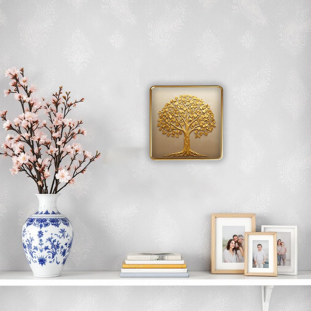 Golden Tree Photo Frame - Elegant Wall Decor -3