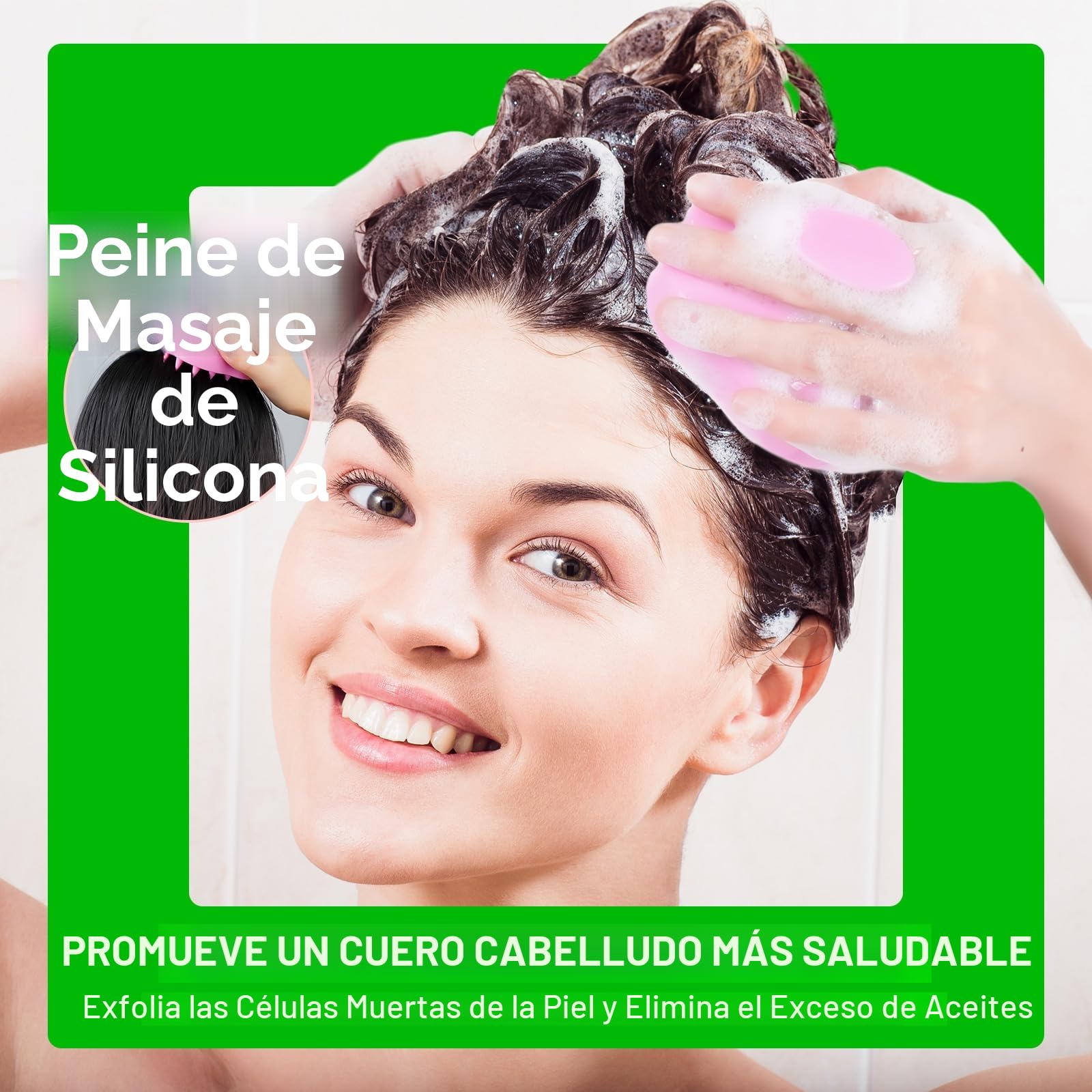 Aceite de Romero 100% puro para Crecimiento del Cabello 60ml con Masajeador de Cuero Cabelludo