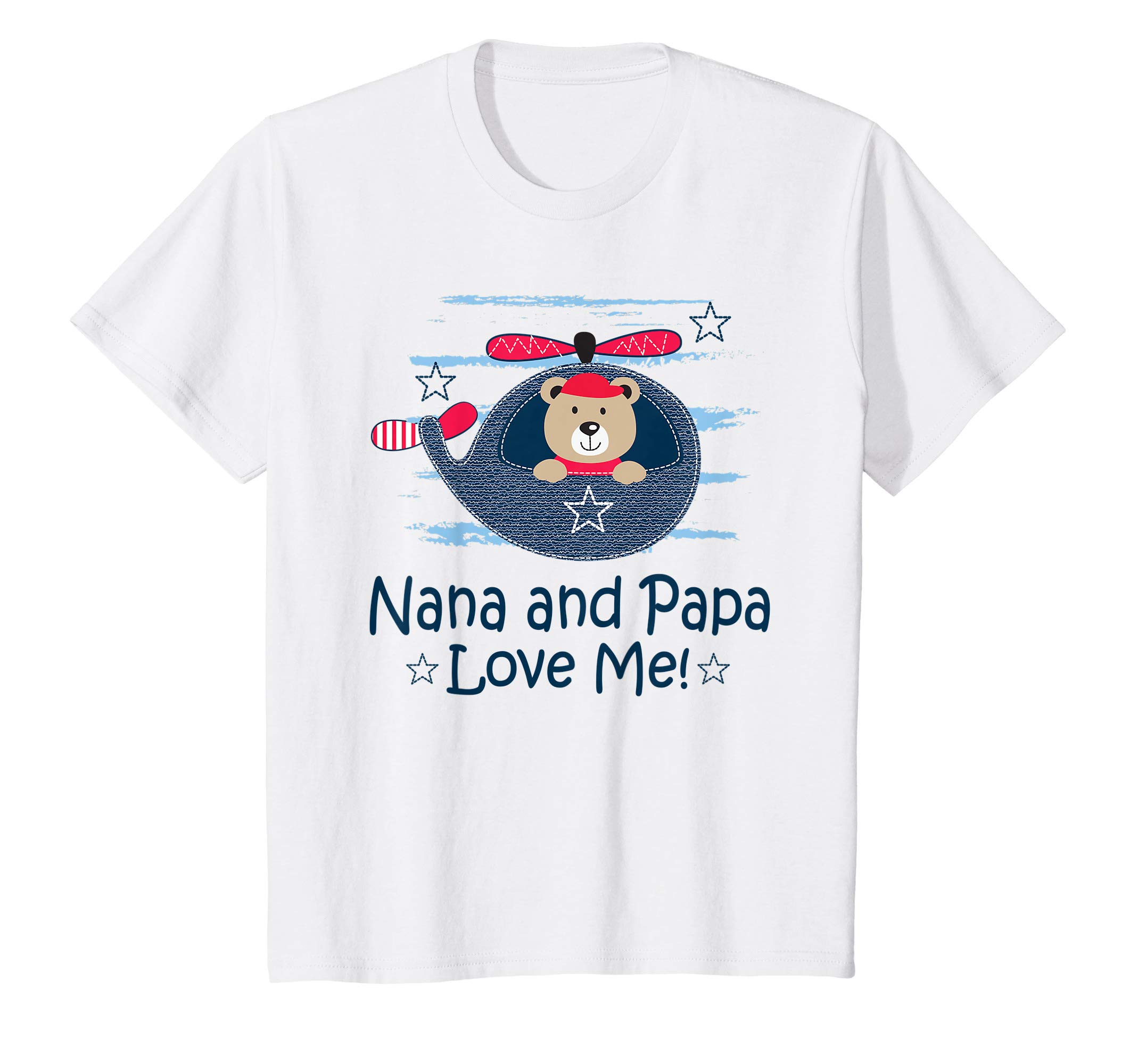Homewise ShopperKids Nana and Papa Love Me Grandson Gift T-Shirt
