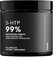 Vista 1 de Toniiq Cápsulas 5HTP de ultra alta resistencia – 99% más altamente purificadas y biodisponibles – Extracto concentrado 12:1 – 200 mg – 90 cápsulas