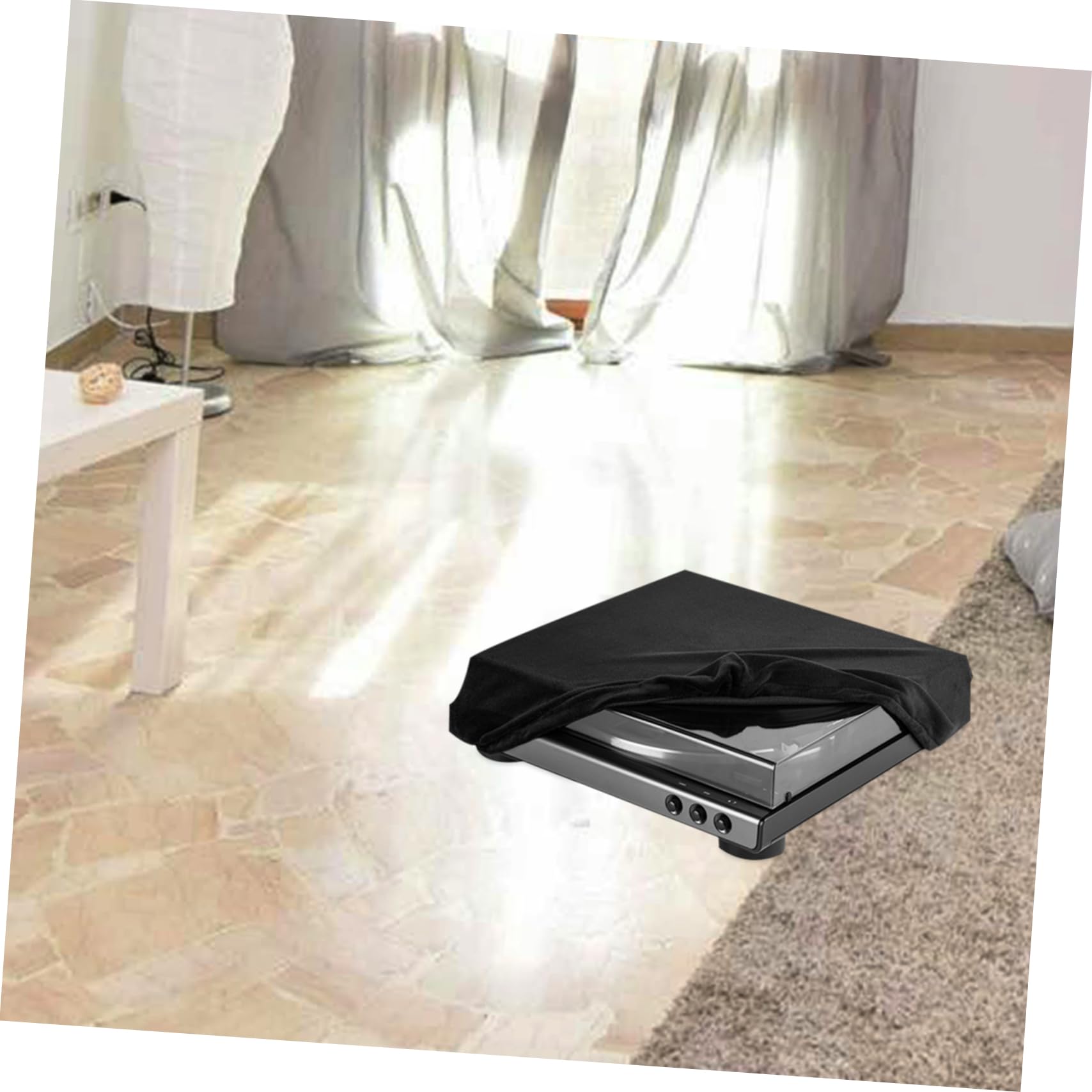 LABRIMP Housse Anti-poussière pour Tourne-Disque Vinyle Protection Pratique et Compatible avec At-lpxbt Couverture pour Platines et Disques
