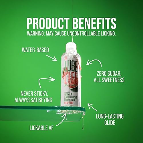 Miniatura 26 de Lube Life - Lubricante personal a base de agua, sabor algodón de azúcar, para hombres, mujeres y parejas, sin azúcar añadido, 8 onzas líquidas