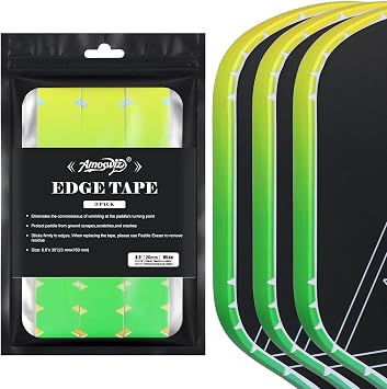 Pickleball Edge Guard Tape, Pickleball Protection Tapes 3 Pcs, Green to Yellow to Blue Gradiant Edge Tape, 26MM Width, No Wrinkling Edge Guard for 13MM & 16MM & 20MM Thicknesse Paddles
