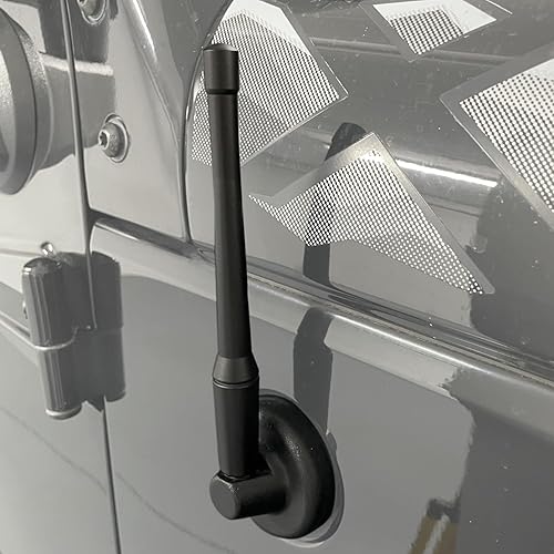 Antena corta todoterreno de 6 pulgadas para Jeep Wrangler JK JL JLU JT Rubicon Sahara Sport 2007-2024 FMAM CB Shorty repuesto de antena 1 paquete