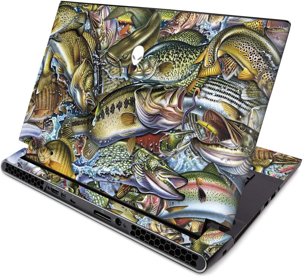 MightySkins Skin for Alienware M15 R2 (2019) - Action Fish Puzzle | Protective, Durable, and Unique Vinyl Decal Wrap Cover | Easy to Apply, Remove, and Change Styles | Made in The USA