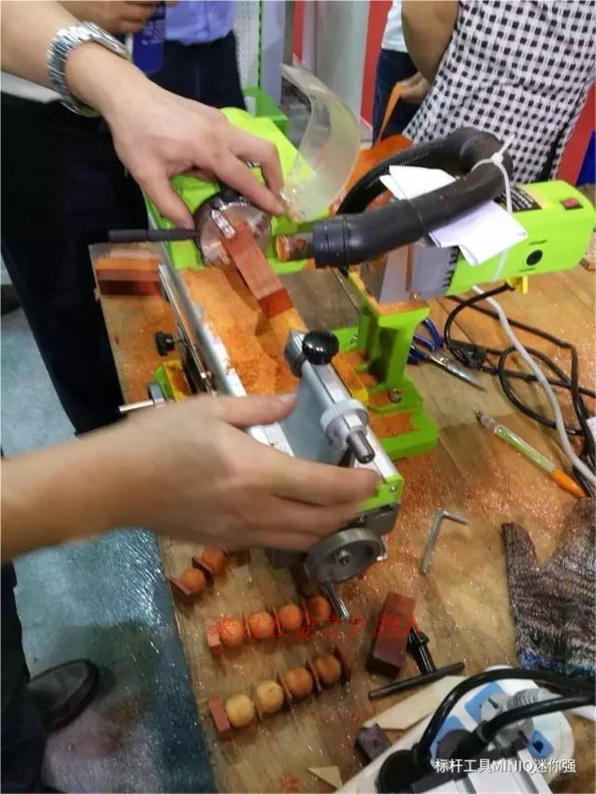 Tornio for perline, macchina for la produzione di, piccolo trapano da banco for lavorazione del legno fai te, canna -lucidata Strumento di misura