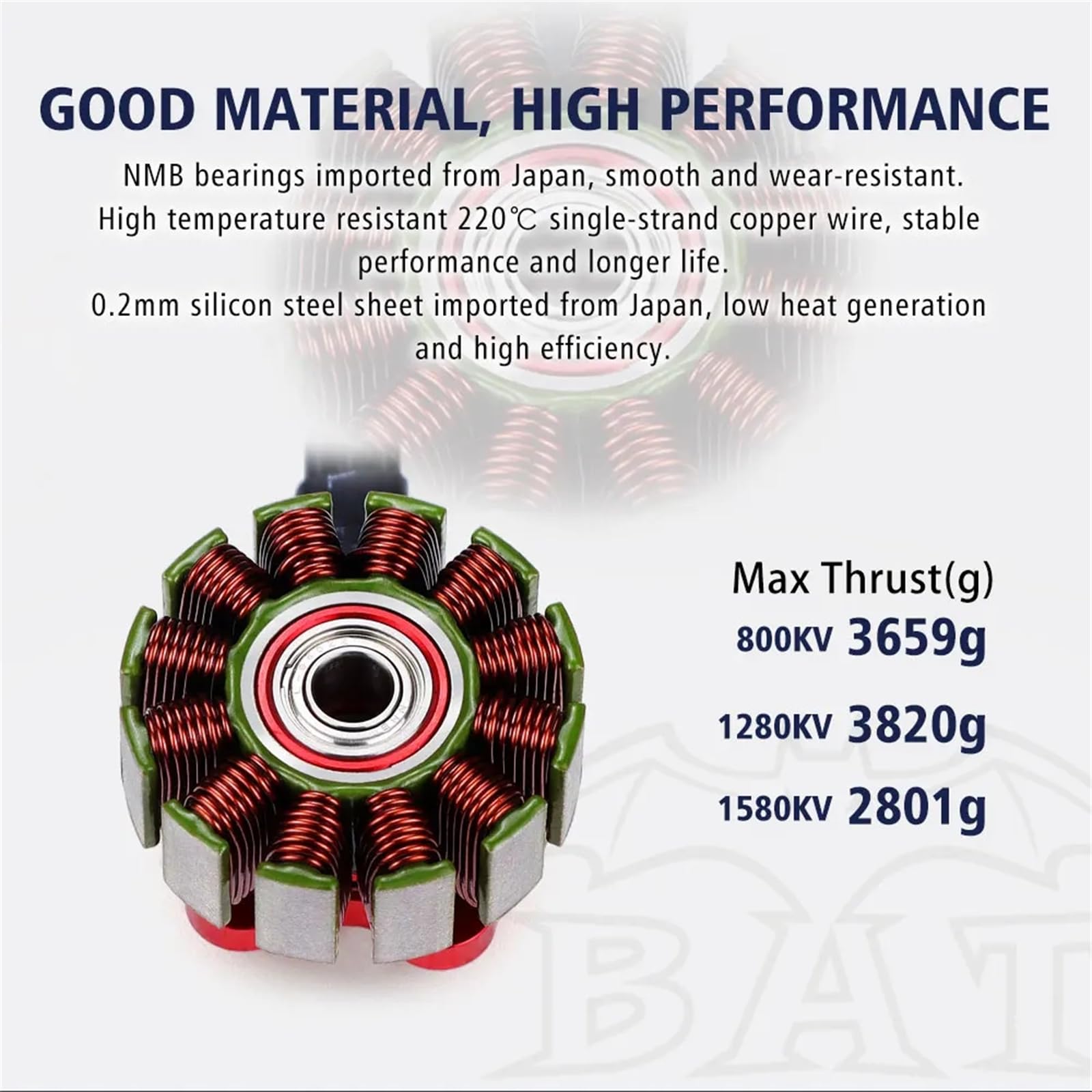 S3110 800KV Outrunner bürstenloser Motor mit Schraubensatz für RC FPV Racing Drohne Quadcopter mit großer Reichweite