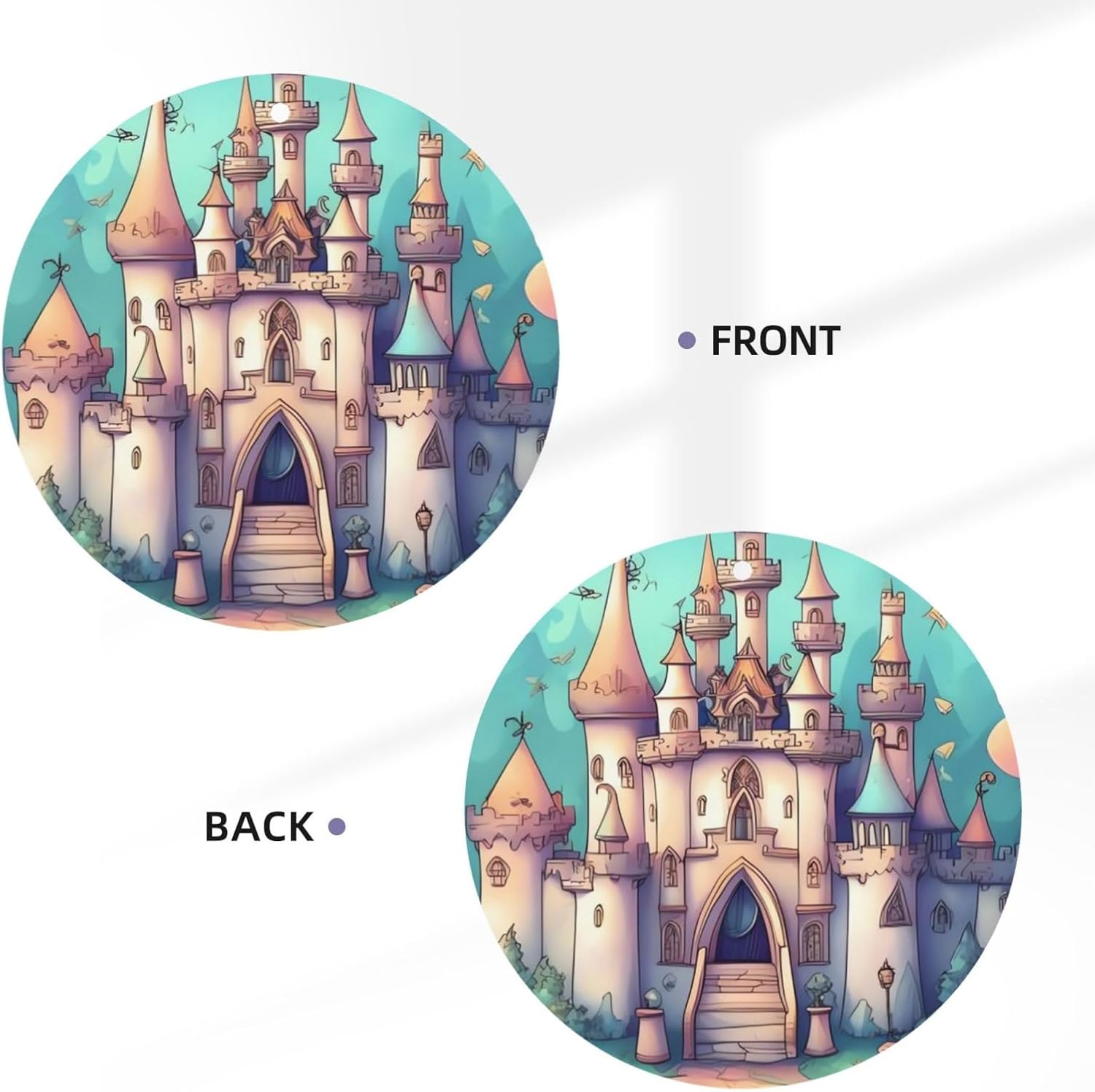 Car Air Fresheners 6 Pcs Hanging Air Freshener for Car Hanging Scented Cards for Car Classical castle Aromatherapy Tablets Hanging Fragrance Scented Cards for Car Rearview Mirror image 4