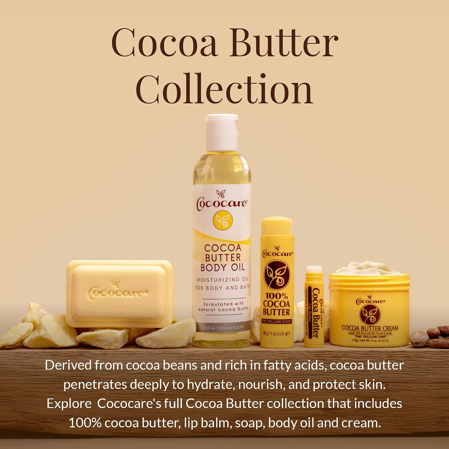 Cococare Cocoa Butter Lip Balm with Vitamin E & Aloe Vera, Paraben-Free Daily Lip Moisturizer, Lip Color Primer & Skin Care - 0.15 oz, 5 Pack