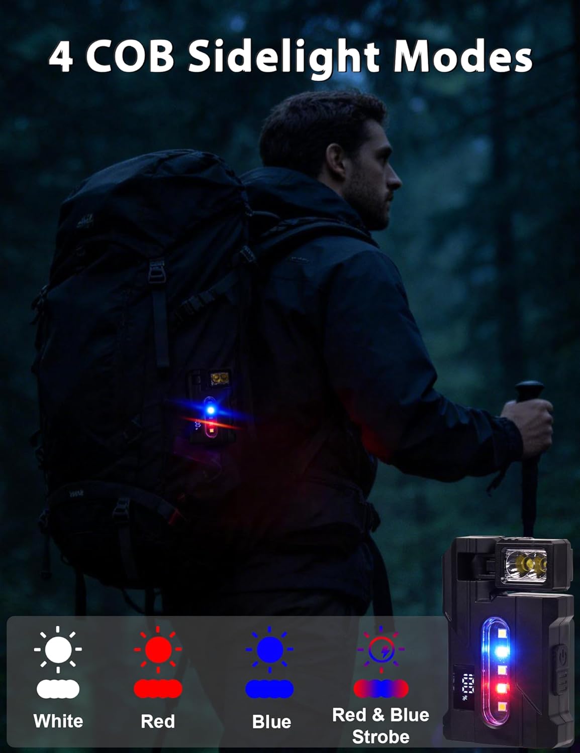 2Pcs G5 EDC Flashlight Rechargeable,400 Lumens Dual Light Super Bright Mini EDC Flashight,1200mAh Portable Magnetic & Clip On Flat Pocket Flashlights,Keychain Flashlight for Outdoor Home Emergencies