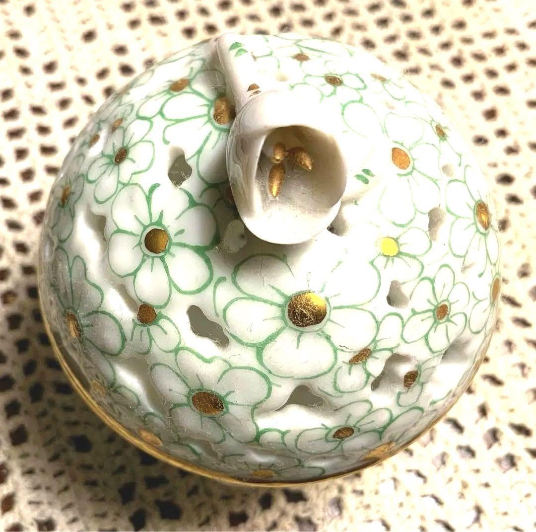 ヘレンド ボンボニール 金彩 透かし  大 ヘレンド ボンボニール 金彩 透かし 大