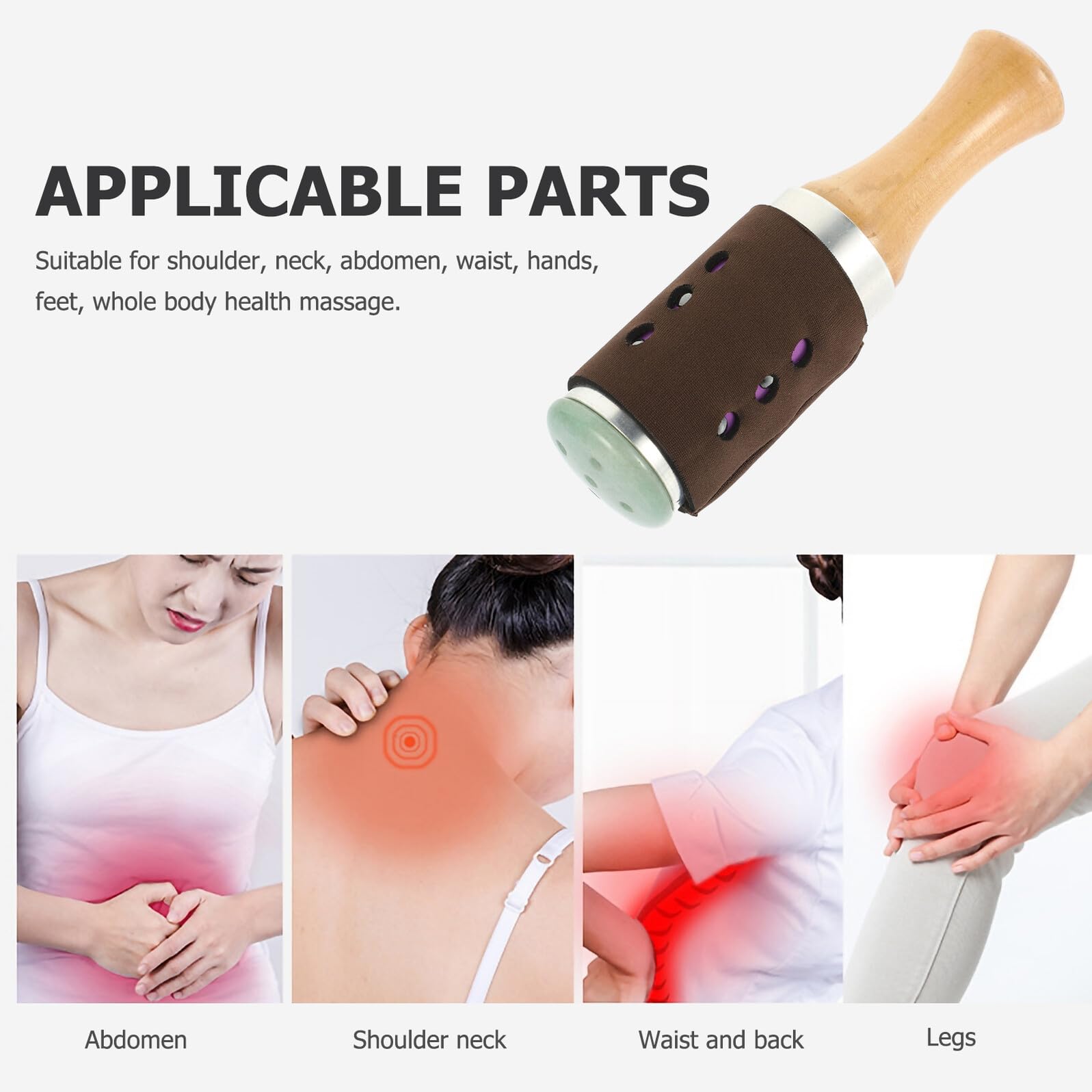 Barra de Moxibustión Portátil para Masaje Facial y Corporal, Varilla de Jade Púrpura para Calentamiento y Relajación, Uso en Manos y Pies, Herramienta de Bienestar para Hombres
