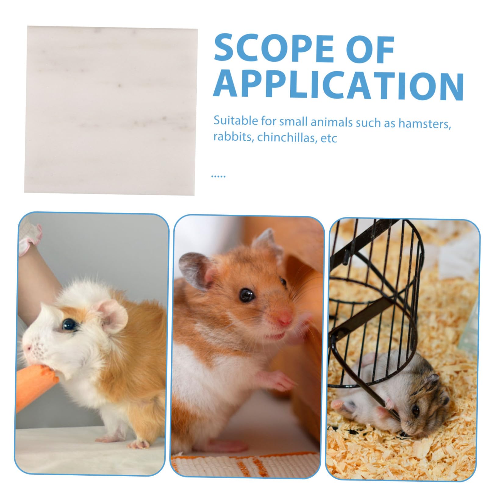 BESTonZON Tappetino Refrigerante per Conigli e Criceti in Marmo Naturale, Senza Congelamento, Riciclabile, per L'Estate e Piccoli Animali Domestici