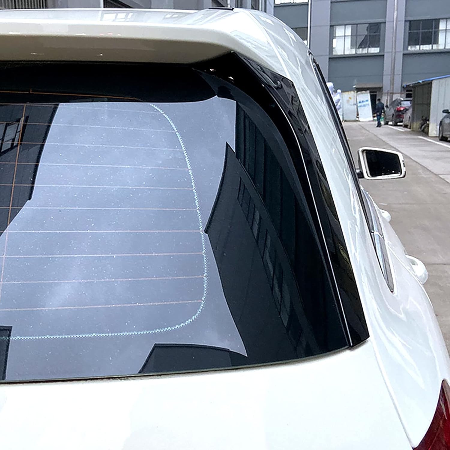 2pcs Car Rear Window Spoiler Side Wing for Mercedes Benz B-Class W246 B180 B200 2012-2018 Exterior Styling Body Kit Black