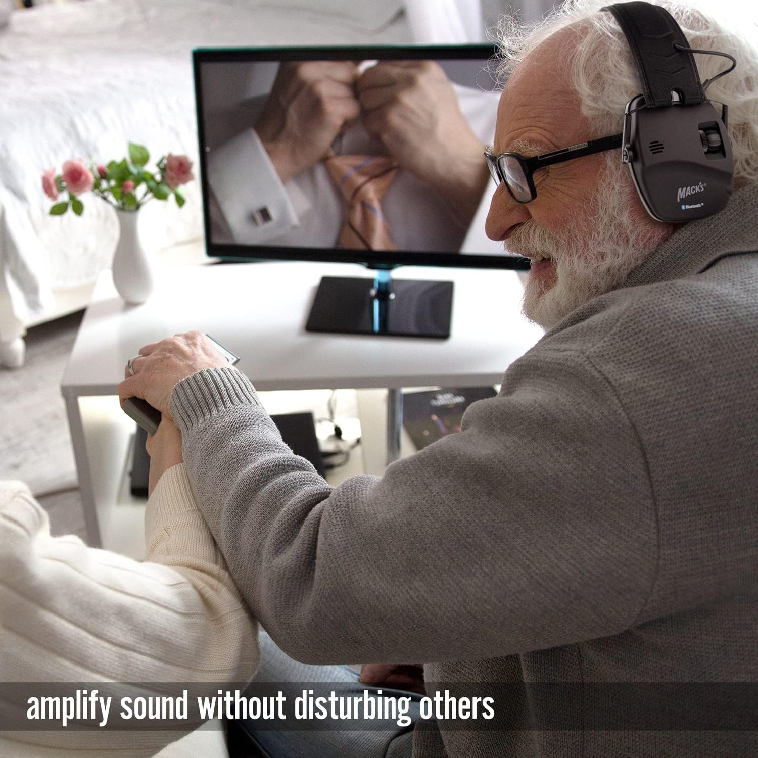 Mack's Electronic Hearing Earmuffs with Bluetooth Wireless Technology - Headphones for Sound Amplification, Music Streaming, Hearing Protection, Video Conferencing, Loud Noise and Phone Calls