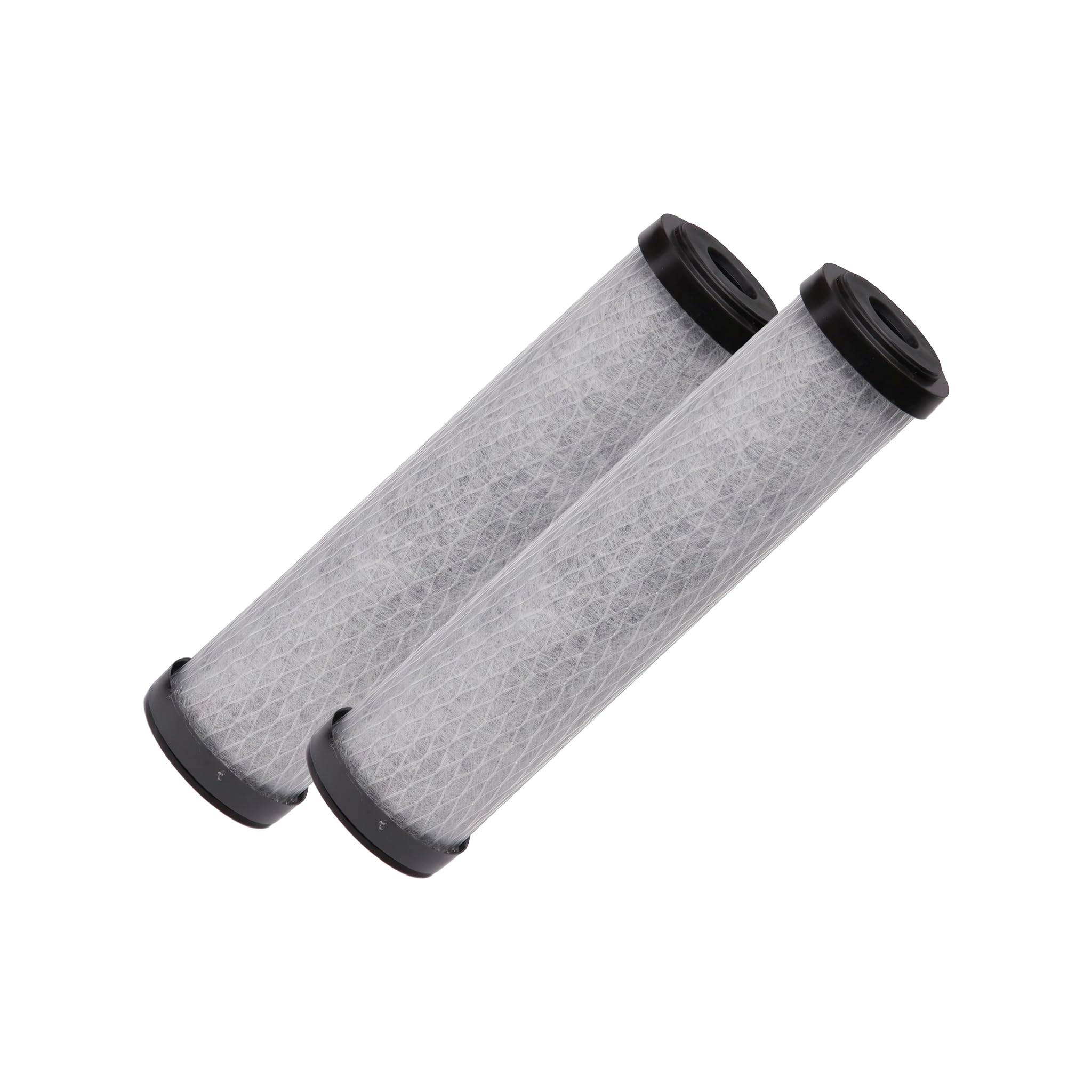EcoPure EPW2C Carbon Whole Home Replacement Water Filter-Universal Fits Most Major Brand Systems (4 Pack), 2 Count (Pack of 2), Light Gray/Black