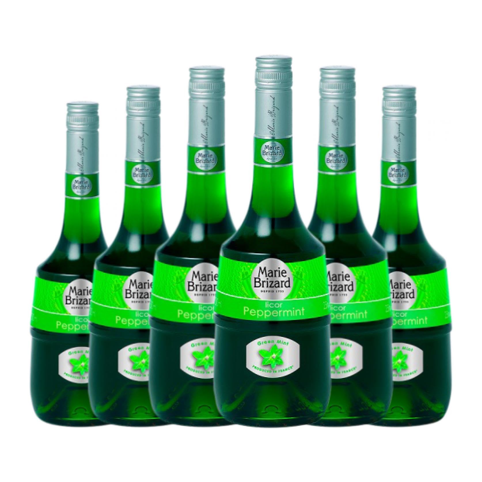 Licores Marie Brizard Pippermint 70 cl (Caja de 6 Botellas de 70 cl)