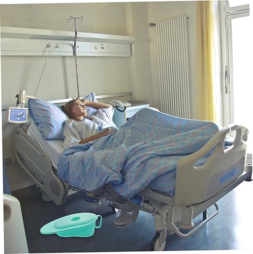 Miniatura 9 de 1 sartén de plástico con tapas con tapa, sartenes de plástico para mujeres discapacitadas con tapa, bandeja de cama para pacientes, color verde