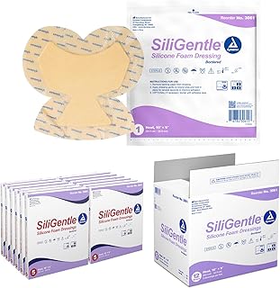 Dynarex 3061 SiliGentle Foam Dressing, Advanced Wound Care, Waterproof and Absorbent, 10