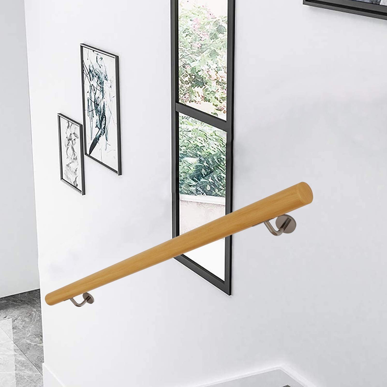 Main courante en bois pour escalier, rampe antidérapante pour sécuriser seniors et enfants