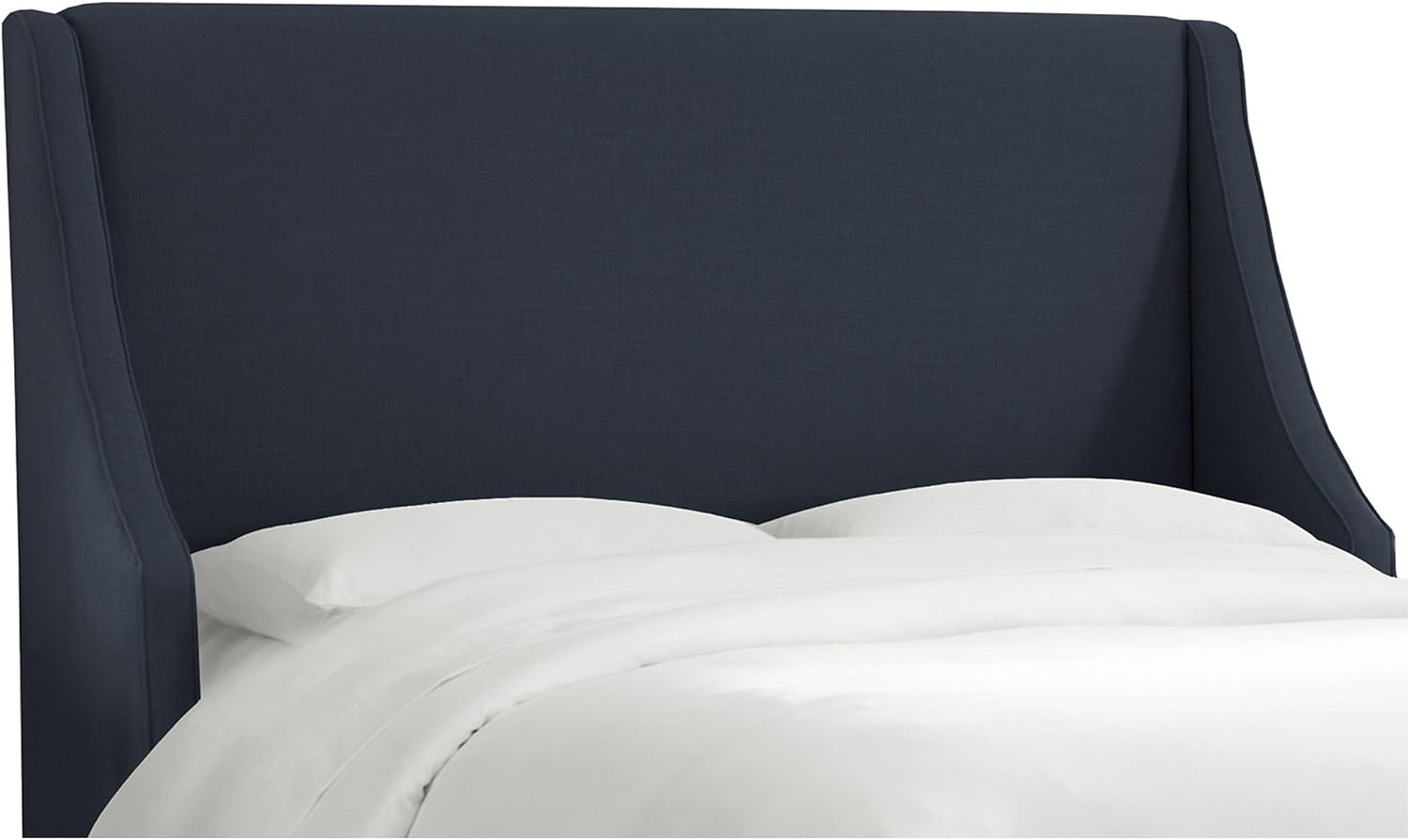 King Davis Wingback Headboard, Navy, Handcrafted