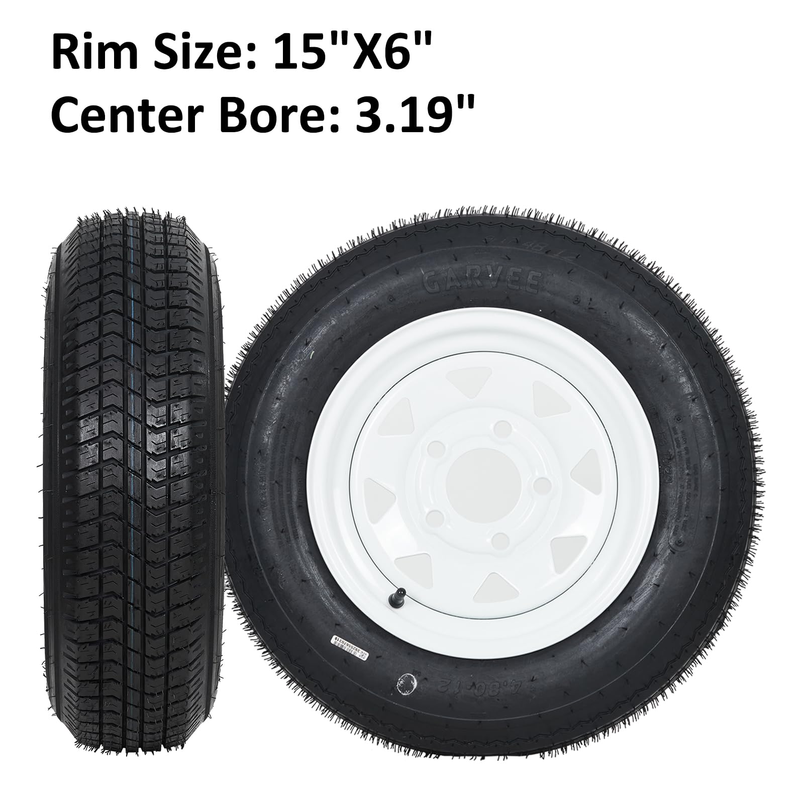 Amazon.com: Garvee 2-Pack Trailer Tires On Rim ST205/75D15 205/75 