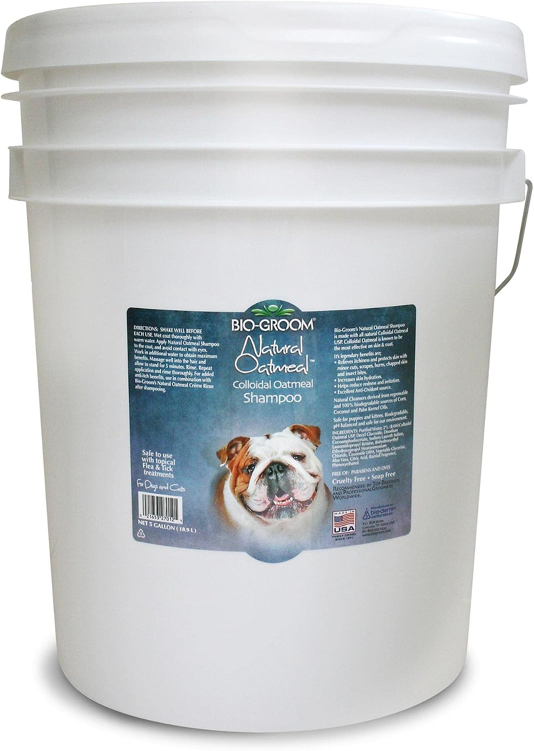 Bio-Groom Natural Oatmeal Anti-Itch Dog and Cat Shampoo, 5-Gallon