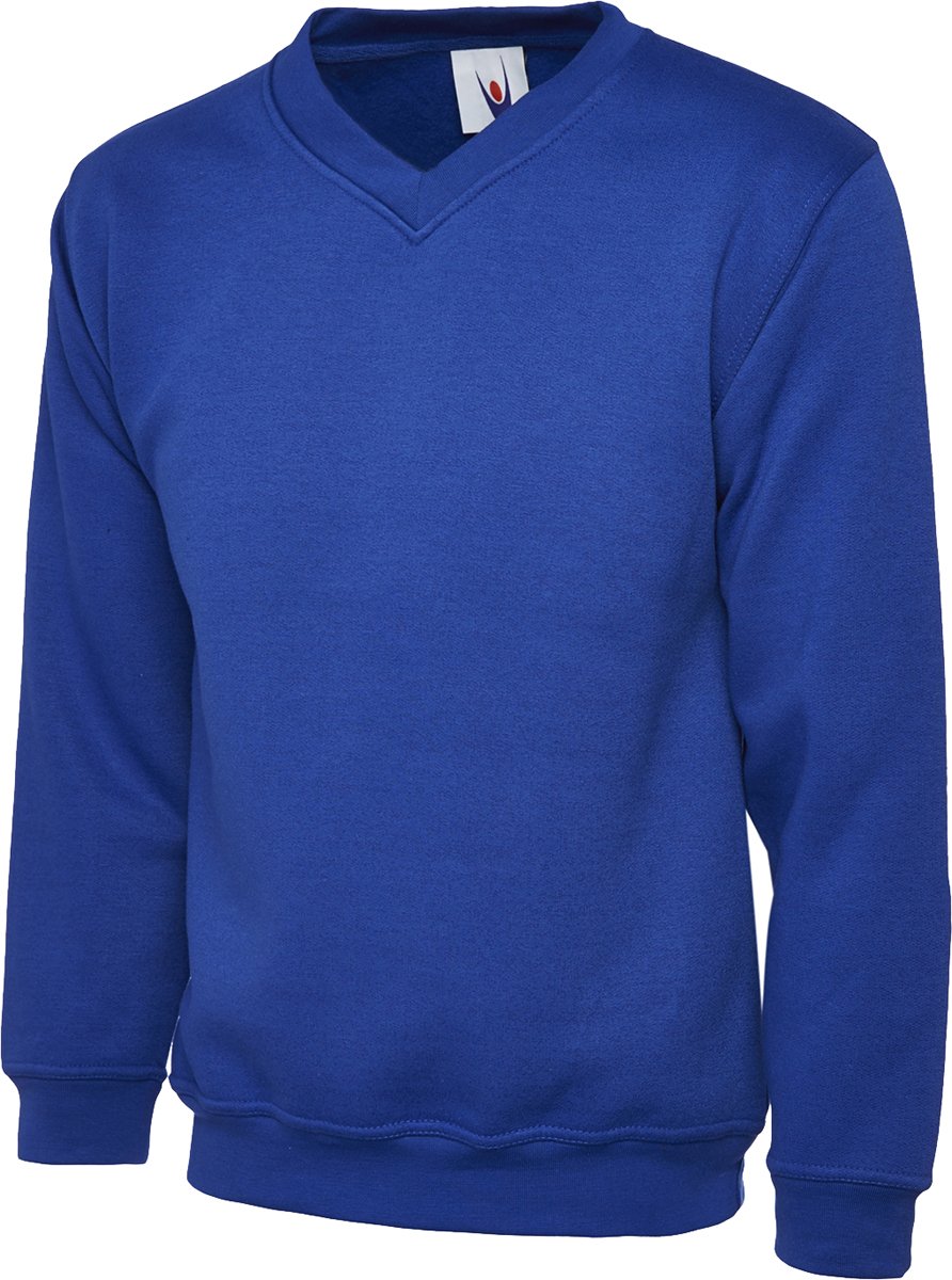 Uneek Uc204 Premium V-neck Sweatshirt Royal L