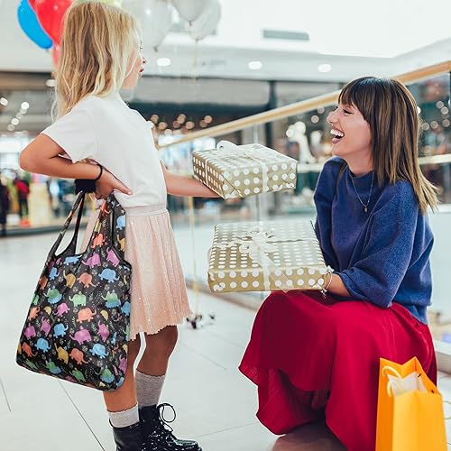 Miniatura 6 de Weewooday 18 bolsas de compras plegables reutilizables lavables a máquina, bolsas de nailon reutilizables impermeables