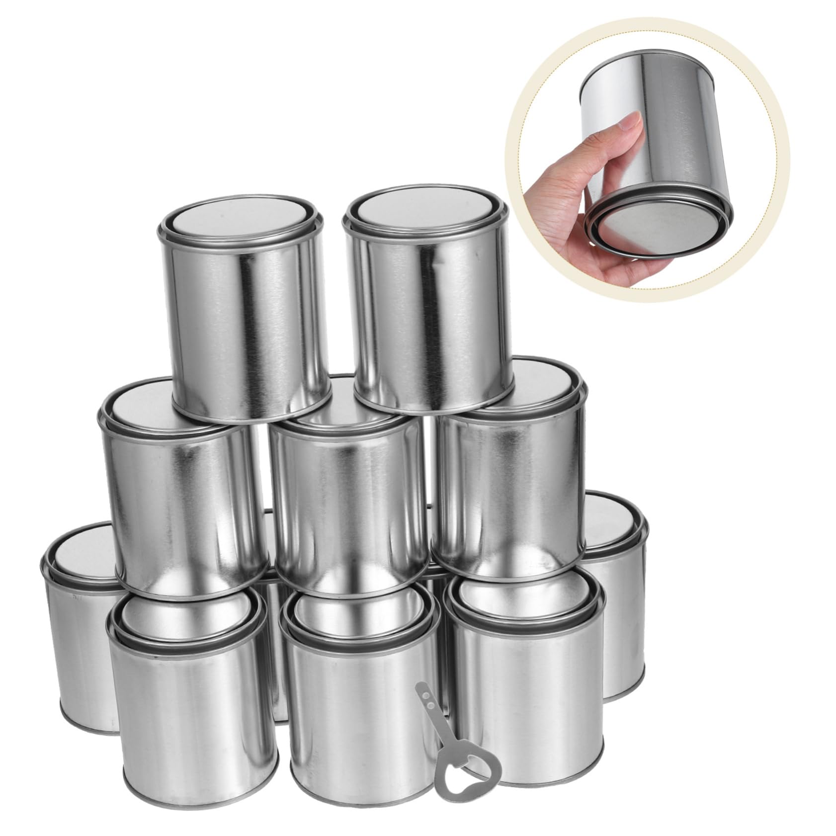 Latas De Metal Vacías Tapa Segura Contenedores De Pintura para Almacenar Pintura Sobrante