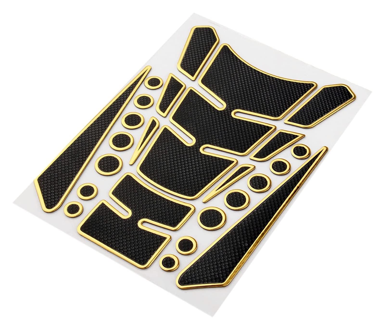 Paraserbatoio moto, Decalcomania del cuscino del serbatoio del serbatoio del carburante del gas 3D Compatible with Hon-da Ya-maha SU-ZUKI Kawasaki Golden Golden