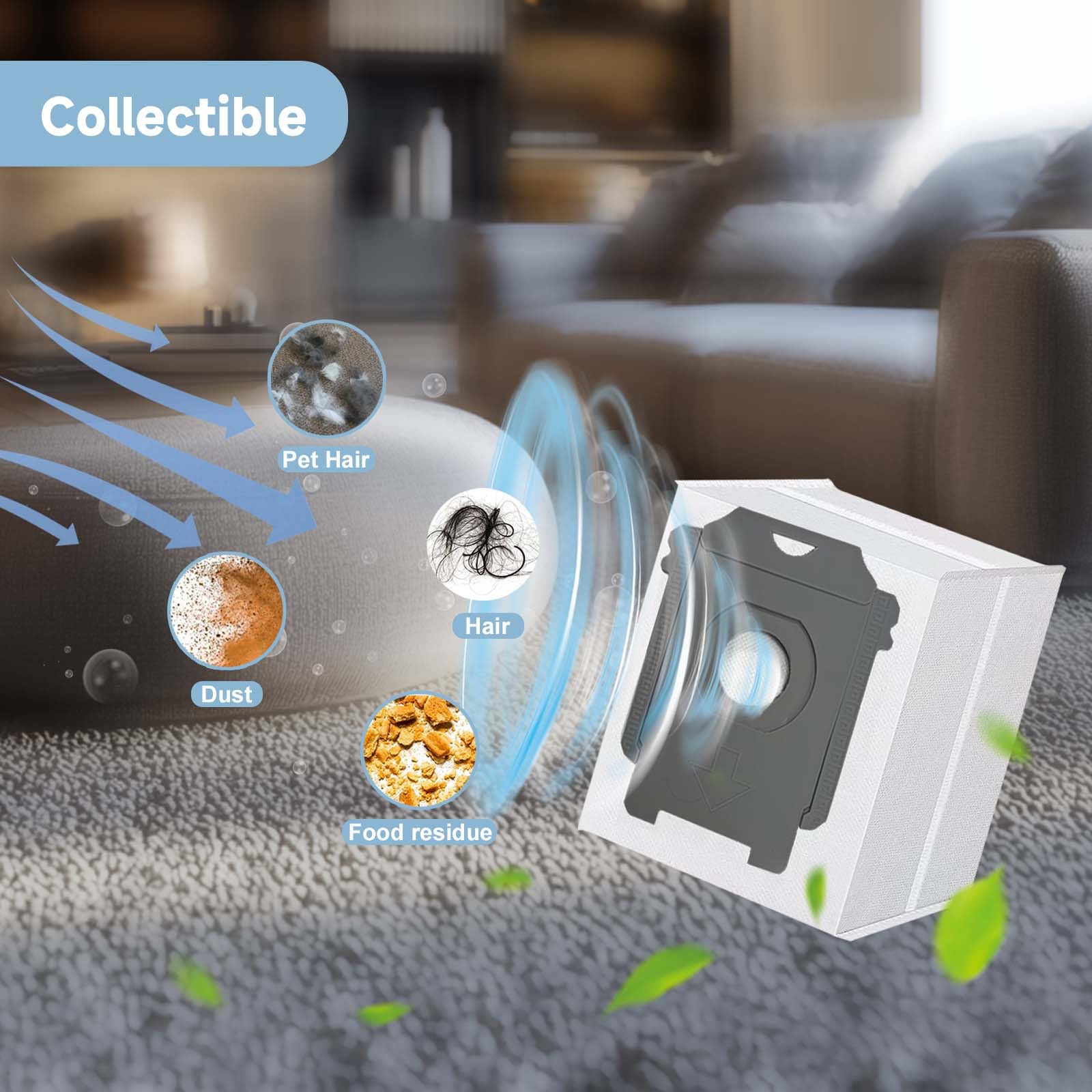 6PCS Vacuum Bags for iRobot Roomba i3+ i6+ i7+ i8+ s9+/Plus Dirt Disposal Bag 6PCS Vacuum Bags for iRobot Roomba i3+ i6+ i7+ i8+ s9+/Plus Dirt Disposal Bag