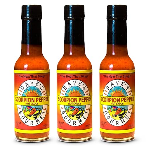 Dave's Gourmet Salsa picante de pimienta escorpión, adición ardiente a salsas y sopas - 3 botellas disponible en Yaxa Costa Rica