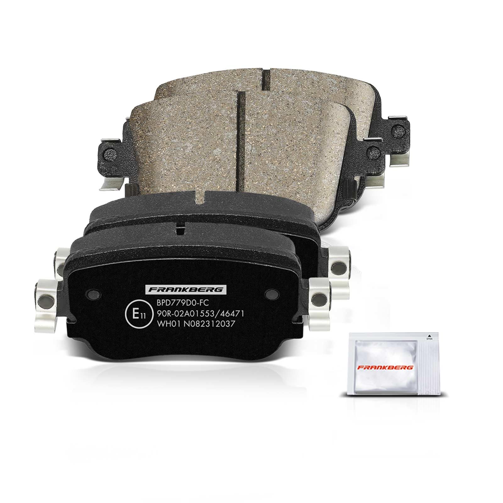 Frankberg Set freni incl. 2x Dischi Freno + 4x Pastiglie dei Freni Posteriore Compatibile con O.c.t.a.v.i.a III Combi 5E5 5E6 A1 Sportback 8XA 8XF Leon Replace# 5Q0615601D