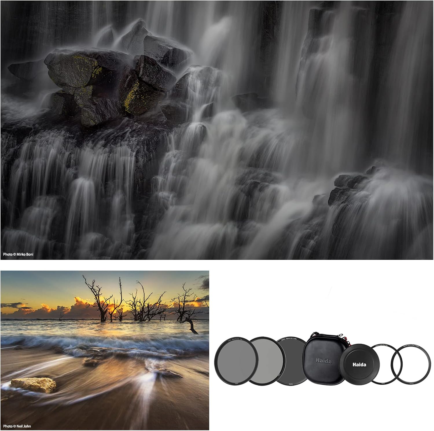 Haida NanoPro Magnetic Kit Contain Filter Adapter Ring and Bag CPL/1.8/3.0 Filter Magnetic Lens Cap Small to Large Step-up Ring Filter Multifunctional Combination Kit Filter