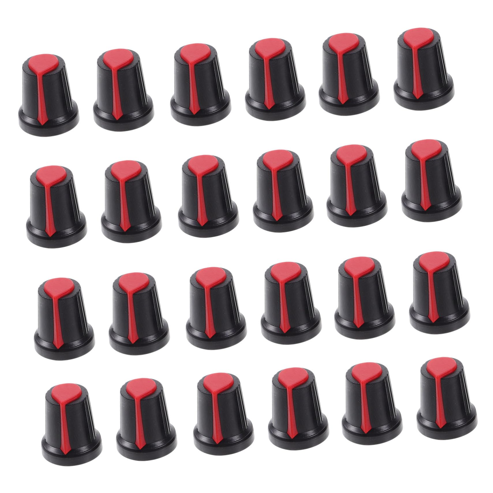 Levemolo 50pcs Guitar Volume Control Knobs Bass Volume Caps Potentiometer Caps Replacement Aluminum Knobs Easy to Install Sturdy Plastic Material