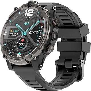 YUNZHIDUAN 4G Smart Watch, Smartwatch with SIM Card Slot, GPS WIFI Phone Call For Men, 4G+128G Storag, 1.6Inch Full Touch Screen, Video Call Bluetooth Smartwatch