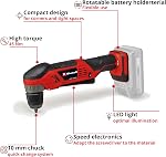 Einhell 4514293 Cordless 3/8" Right Angle Drill/Driver 18V TE-AD 18 Li (18V, 398 in/lbs, 1100 RPM, Quick-Action Drill Chuck, LED Light, Rotating Battery Holder, Without Battery & Charger)