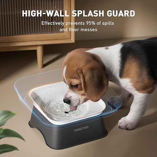 Miniatura 3 de Cuenco de agua antiderrames para perros, 2L68 onzas, a prueba de salpicaduras, cuencos para perros de beber lentamente, en el vehículo, para viajes,