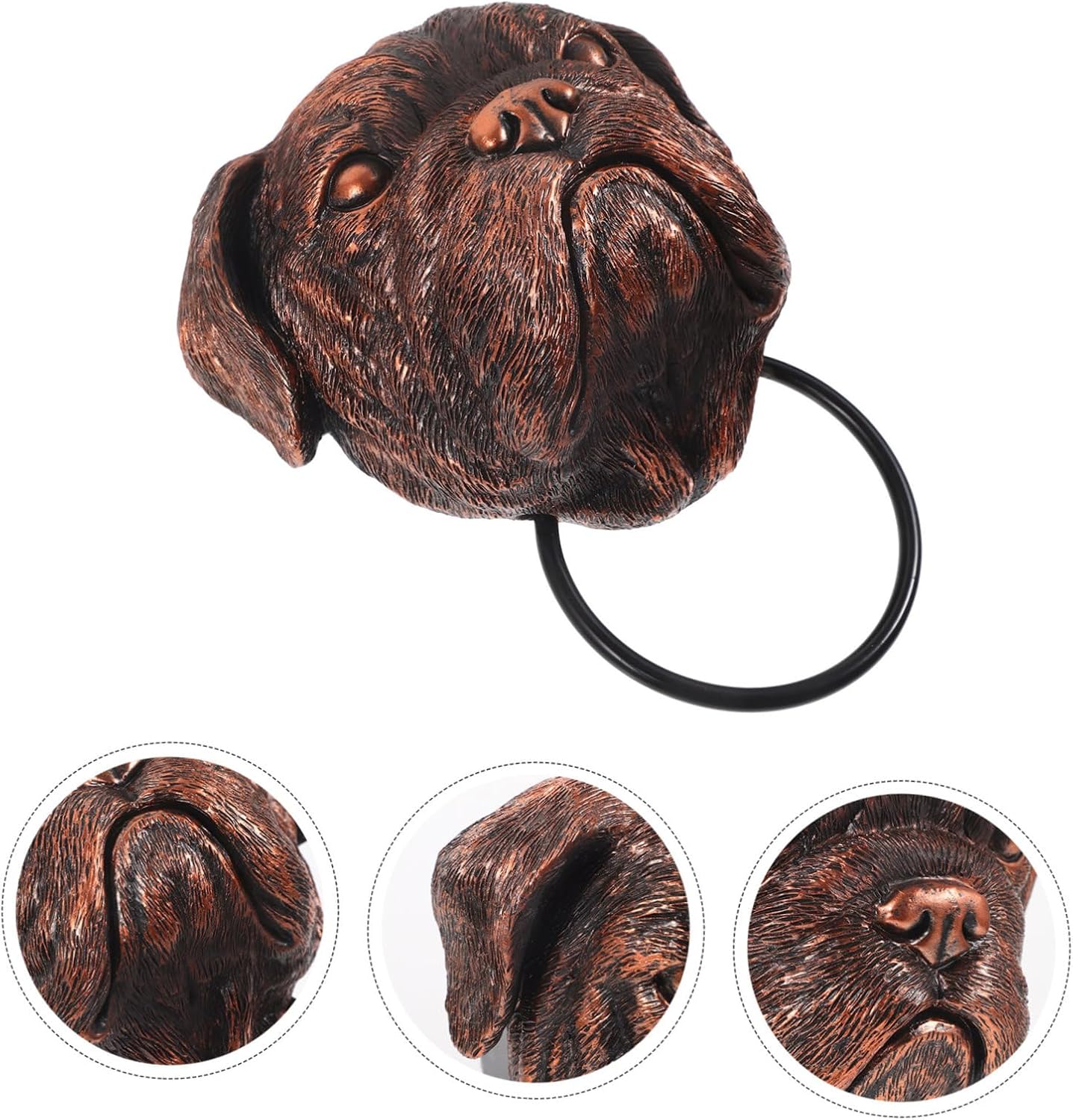 Antique Dog Head Door Pull Handle Unique Decorative Gate Accessory for Home Garden and Office Easy to Install Adds Whimsy and Charm to Decor