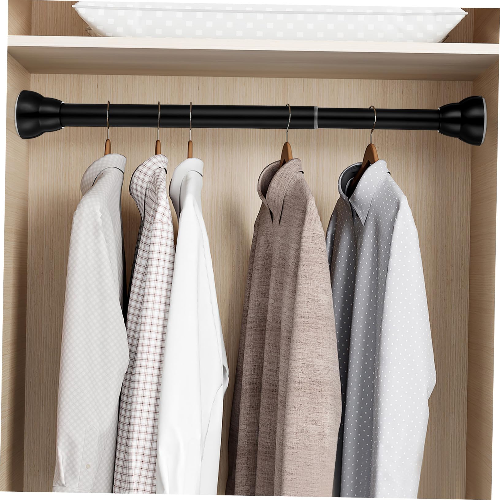 Ipetboom Barra Telescópica sin Taladrar, Acero Inoxidable para Cortina de Ducha Superficie Lisa y Goma, Fácil Instalación Ajustable de 30-45cm y Ropa para Baño y Ventana