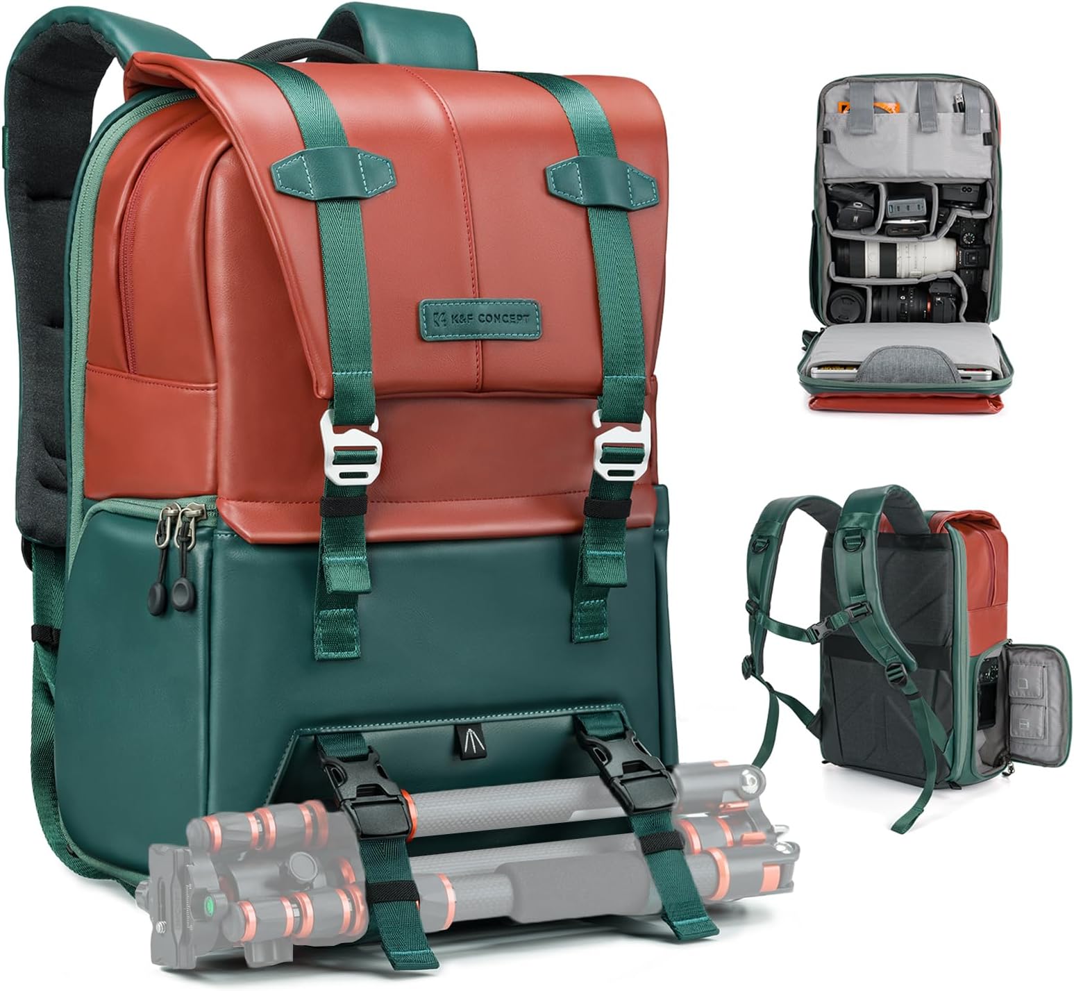 Multi-Functional Camera Backpack Waterproof Camera Bag 20L Large Capacity Camera Case with 16 Inch Laptop Compartment Rain Cover for Women Men YUNNSTORE