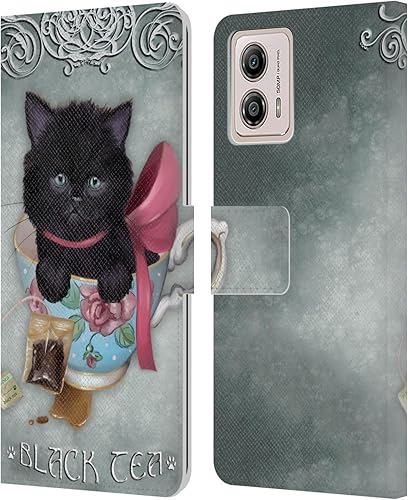 Miniatura 8 de Head Case Designs Officially Licensed Ash Evans Leaves Black Cats Leather Book Wallet Case Cover Compatible with Motorola Moto G53 5G