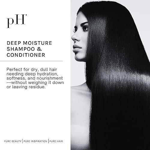 Miniatura 3 de pH PURE HAIR Juego de champú y acondicionador de humedad profunda, champú y acondicionador hidratante e hidratante, cabello seco, enriquecido con